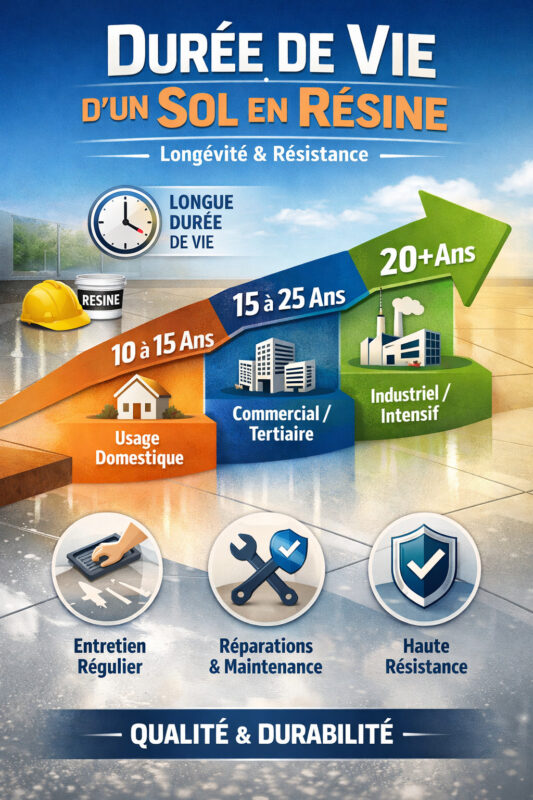 duree de vie sol en resine